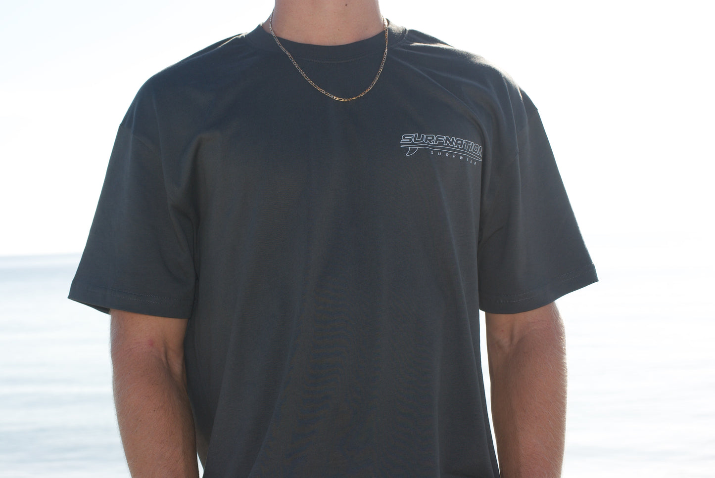 White Longboard Tee